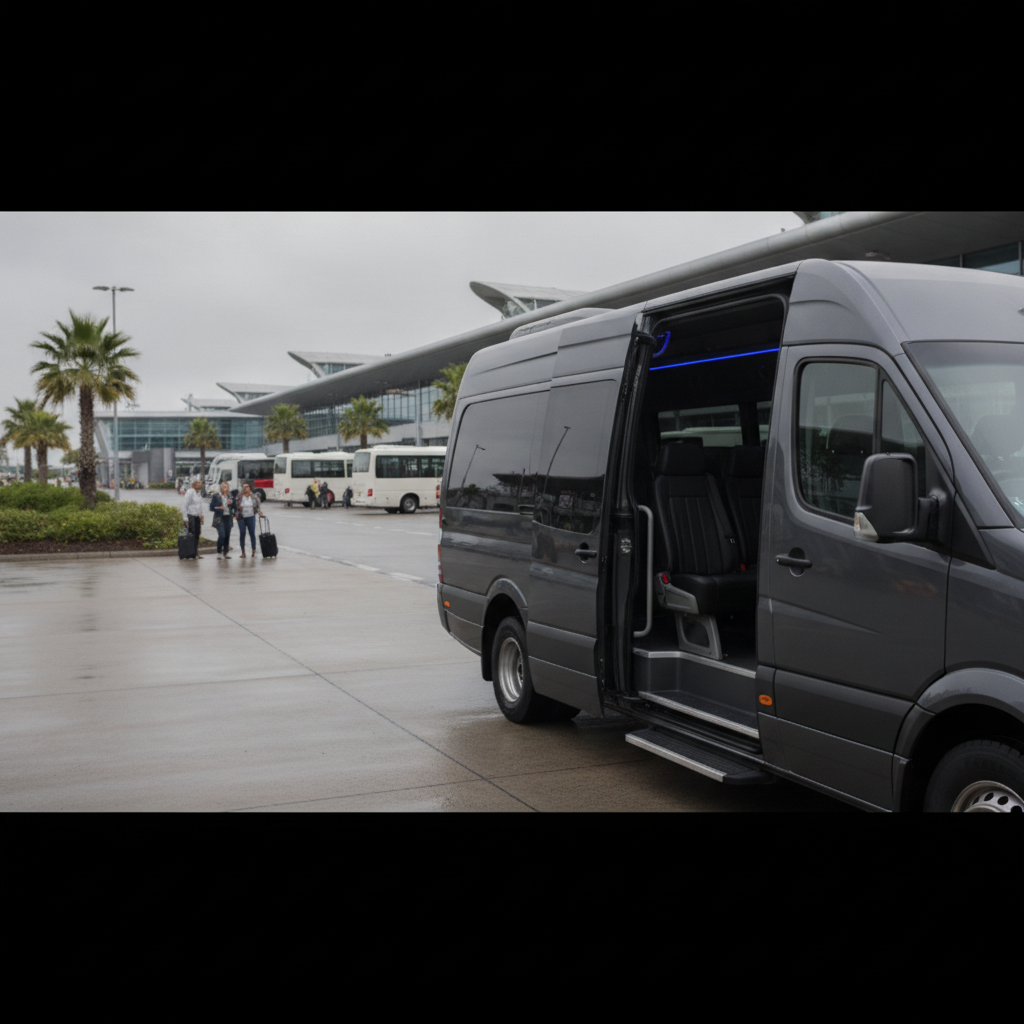 Group Types We Serve | Heathrow — executive minibus meeting a group at Heathrow Airport